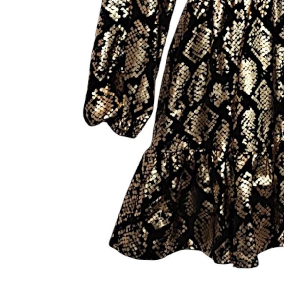 Michael Kors Black/Gold Dress | Size S - Picture 3 of 7